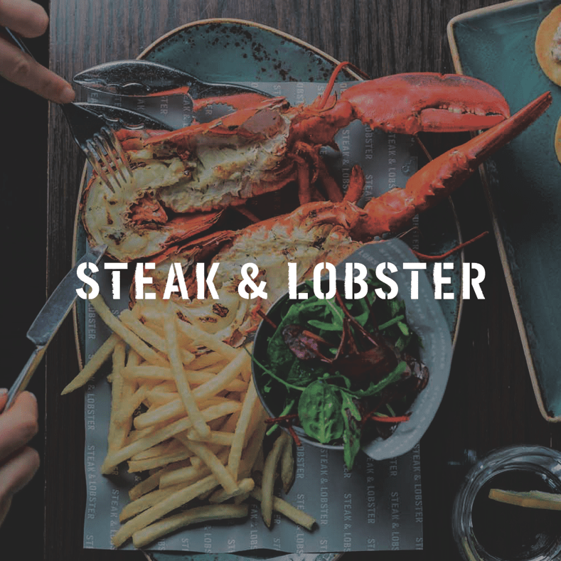 Steak & Lobster Branded Infinity Coaster